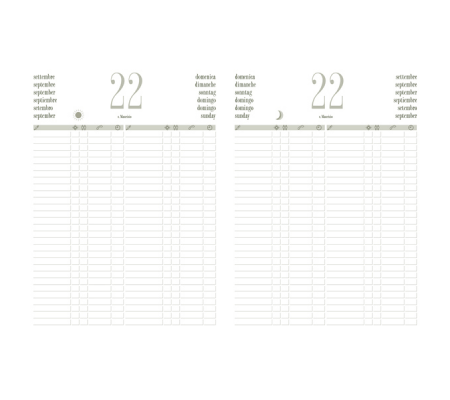 Libro prenotazioni ristorante 2025 - con copertina similpelle imbottita - 21 x 30 cm - blu - No Brand - 9641XMT12 - DMwebShop - 2