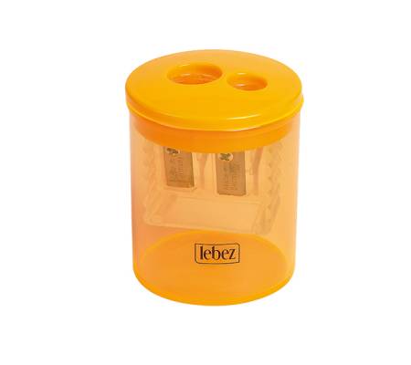 Temperamatite - 2 fori - con contenitore - conf. 12 pezzi - Lebez - 413 - 4007593413107 - DMwebShop - 2