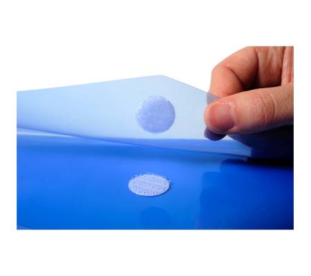 Busta a tasca con chiusura in velcro - PPL - 24 x 32 cm - blu-trasparente - conf. 5 pezzi - Exacompta - 56422E - 3130630564225 - DMwebShop - 2