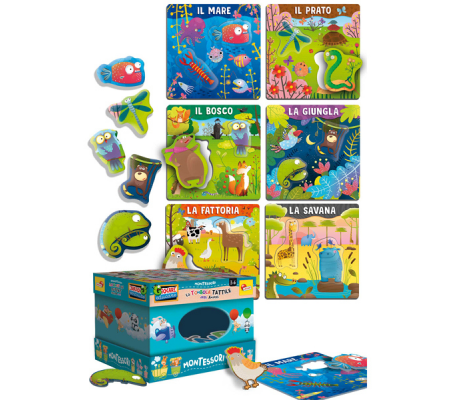 Tombola tattile degli animali Montessori Plus - Lisciani - 72460 - DMwebShop - 1