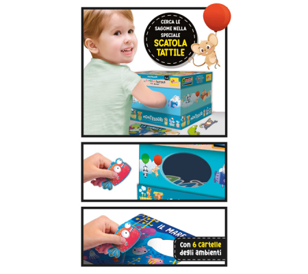 Tombola tattile degli animali Montessori Plus - Lisciani - 72460 - DMwebShop - 2