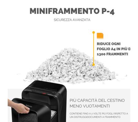 Distruggidocumenti LX 200 - a frammenti - Fellowes - 5502201 - 50043859763806 - DMwebShop - 2