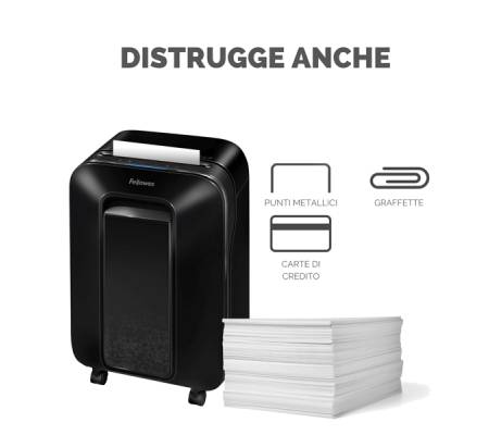 Distruggidocumenti LX 200 - a frammenti - Fellowes - 5502201 - 50043859763806 - DMwebShop - 3