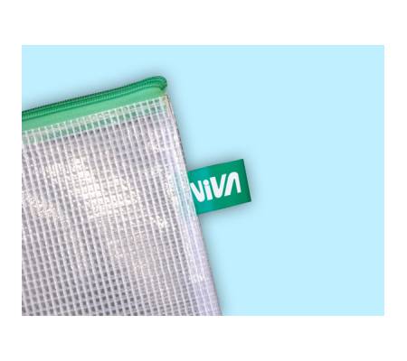 Busta a rete con cerniera gialla - PVC - A5 - 20 x 25 cm - trasparente - conf. 5 pezzi - Starline - 3301 stl - 8025133103123 - DMwebShop - 1