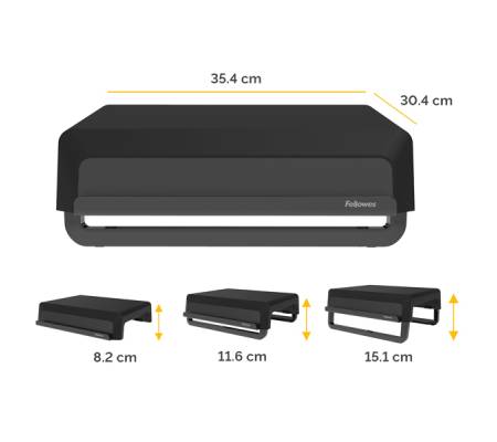 Supporto monitor Breyta - pieghevole - 8,2 x 35,4 x 30,4 cm - nero - Fellowes - 100016560 - 43859794911 - DMwebShop - 1