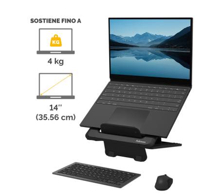 Supporto laptop Breyta - nero - Fellowes - 100016558 - 43859794843 - DMwebShop - 2