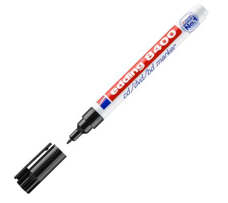 Marcatori per CD-DVD - 8400-8500 RW - punta 1 mm - nero permanente - conf. 10 pezzi - Edding - E-8400 001 - 4004764782703 - DMwebShop - 1