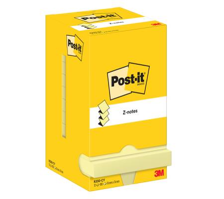 Blocco Z Notes - giallo Canary - 76 x 76 mm - 100 fogli - conf. 12 pezzi - Post-it - 7100290167 - 3134375014304 - DMwebShop - 1
