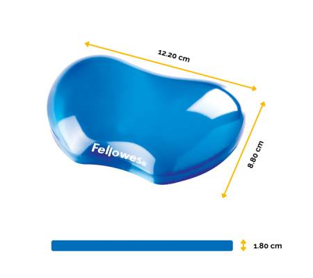 Poggiapolsi in gel - blu trasparente - Fellowes - 91177-72 - 77511911774 - DMwebShop - 1