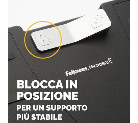 Poggiapiedi regolabile - con sistema antibatterico Microban - Fellowes - 8035001 - 43859487219 - DMwebShop - 4