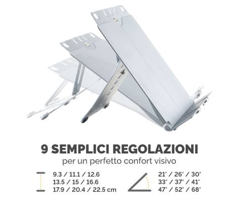 Leggio Booklift - formati A4-A3 - silver - Fellowes - 21140 - 77511211409 - DMwebShop - 2
