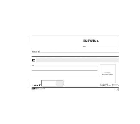 Blocco ricevute generiche - 33 fogli 3 copie autoricalcanti - 9,9 x 17 cm - Edipro - E5564CT - CONFE5564CTPZ10 - DMwebShop - 2