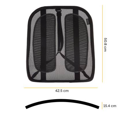 Supporto schiena Office Suites - 50 x 45 x 20 cm - in tessuto a rete - nero - Fellowes - 9191301 - 43859600434 - DMwebShop - 1