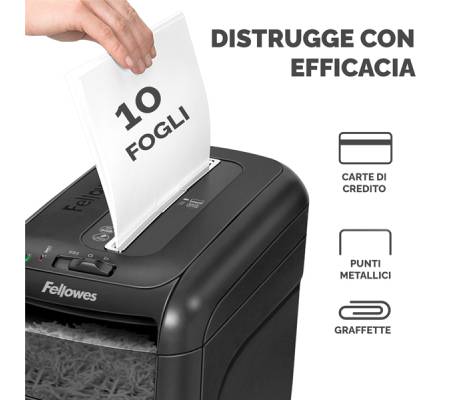 Distruggidocumenti 60CS - a frammenti - 22 lt - Fellowes - 4606101 - 43859642854 - DMwebShop - 2