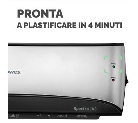 Plastificatrice Spectra - A3 - a caldo - Fellowes - 5738301 - 43859680306 - DMwebShop - 1