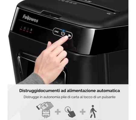 Distruggidocumenti AutoMax 130C - a frammenti - 32 lt - Fellowes - 4680102-99 - 43859683741 - DMwebShop - 2