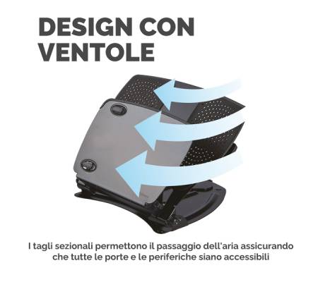 Supporto notebook Professional Series - hub USB - leggio - Fellowes - 8024602 - 43859611164 - DMwebShop - 5