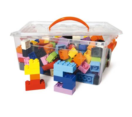 Mattoncini Midi da costruzione - in ABS - colori assortiti - bauletto da 220 pezzi - Cwr - 12353/2 - 8004957123548 - DMwebShop - 1