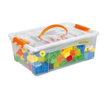 Mattoncini Midi da costruzione - in ABS - colori assortiti - bauletto da 220 pezzi - Cwr - 12353/2 - 8004957123548 - DMwebShop - 3