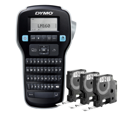 Promo pack etichettatrice Label Manager 160 - 3 nastri D1 12 mm - nero - bianco inclusi - DYMO - 2181011 - DMwebShop - 1