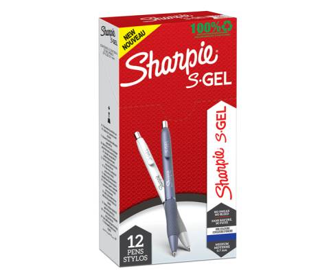 Penna gel a scatto - punta 0,7 mm - fusto colori assortiti fashion - blu - conf. 12 pezzi - Sharpie - 2162641 - 3026981263460 - DMwebShop - 1