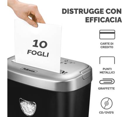 Distruggidocumenti 53C - a frammenti - Fellowes - 4653101 - 43859646906 - DMwebShop - 2
