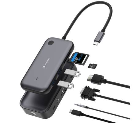Share My Screen 1080p USB-C Wireless Display Adapter con Hub WDA-01 - Verbatim - 32146 - 23942321460 - DMwebShop - 1
