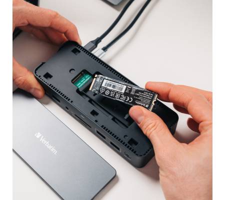 USB-C Pro Docking Station 15 Port with SSD slot CDS-15S - Verbatim - 32173-1 - 23942321736 - DMwebShop - 2