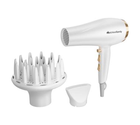 Asciugacapelli Gold Style - 2200 W - 21 x 9 x 26,4 cm - bianco-oro - Melchioni - 118030026 - 8006012375510 - DMwebShop