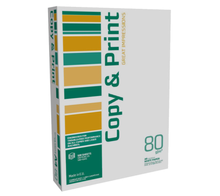Carta fotocopie - A4 - 80 gr - bianco - Copy e Print - risma da 500 fogli - conf. 5 pezzi - No Brand - 8091 - 5602024254701 - DMwebShop