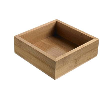 Contenitore buffet - 15,3 x 15,3 x 5 cm - bamboo - naturale - Leone - S4003 - 8024112005403 - DMwebShop