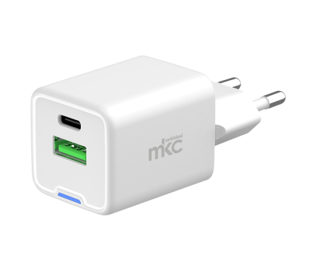 Caricabatteria rapido - 2 porte - USB-C e USB-A da 20W - Mkc - 491929601 - 8006012375831 - DMwebShop