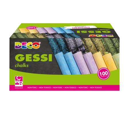 Gessetti tondi - Ø 10 x 81 mm - colori assortiti - Scatola 100 gessetti tondi - Deco - MY-CA100 - MY/CA100 - 8004957026931 - DMwebShop