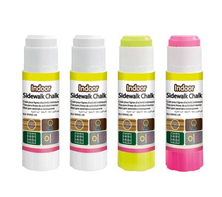 Gessetti da pavimento per interno - colori assortiti - Scatola 4 gessi stick - Cwr - 13219 - 8807093424025 - DMwebShop