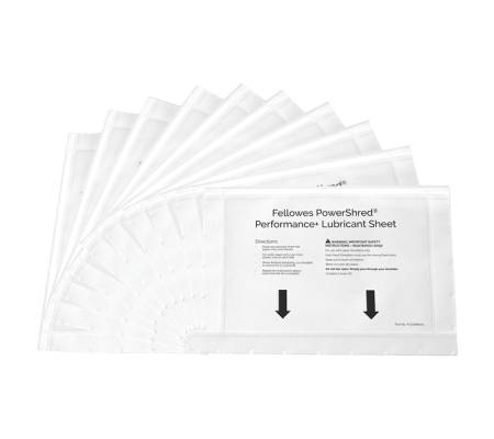 Foglio lubrificante Performance - per distruggidocumenti - conf. 10 pezzi - Fellowes - 4025601 - 43859783939 - DMwebShop