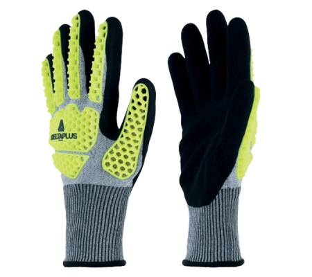 Guanto antiurto EOS NOCUT VV909 - taglia 09 - giallo fluo-grigio - conf. 12 pezzi - Deltaplus - VV909JA09 - 3295249297114 - DMwebShop