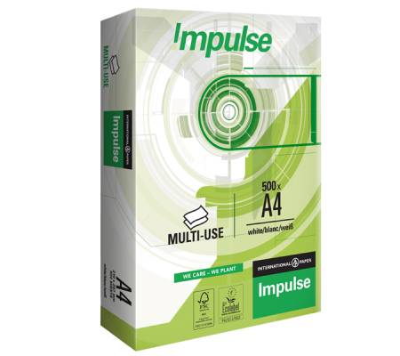 Carta fotocopie - A4 - 75 gr - bianco - Impulse 75 - risma da 500 fogli - conf. 5 pezzi - No Brand - IMPULSE75 A4 DROP - DMwebShop