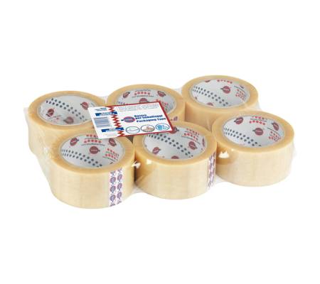 Nastro adesivo 330 - 5 cm x 66 mt - PVC - trasparente - conf. 6 pezzi - Eurocel - 000112366 - 30778A - DMwebShop - 1
