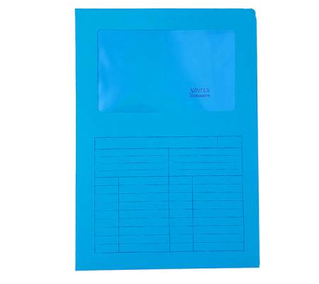 Cartelline a L con finestra Sintex - cartoncino 120 gr - 22 x 31 cm - mix 5 colori - conf. 20 pezzi - Blasetti - 576 - 8007758005761 - DMwebShop - 1