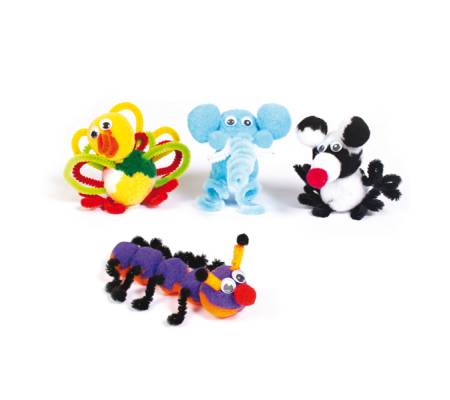 Pom-pon a strisce - 10-35 mm - colori assortiti - busta 100 pezzi - Deco - 12613 - 7394311921240 - DMwebShop - 2