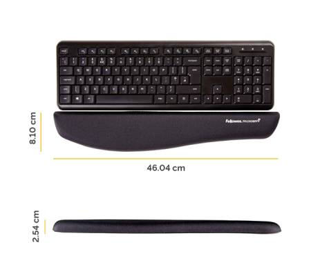 Poggiapolsi da tastiera in FoamFusion Microban PlusTouch - nero - Fellowes - 9252103 - 43859718924 - DMwebShop - 1