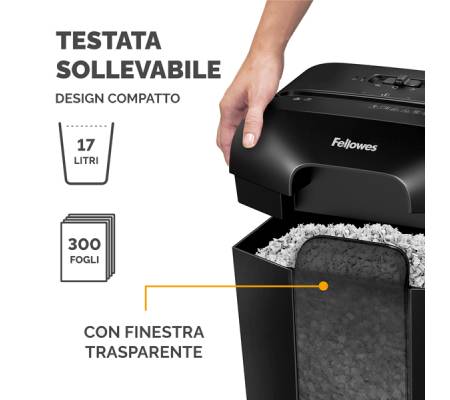 Distruggidocumenti LX-41 - a frammenti - nero - Fellowes - 4300701 - 43859771097 - DMwebShop - 4