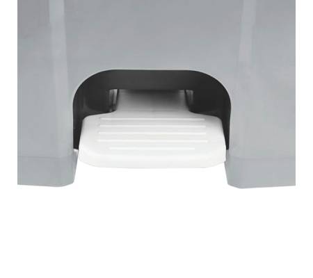 Contenitore mobile Ecoconti - a pedale - 80 lt - plastica riciclata - grigio-giallo - Medial International - 912876 - 8056324539322 - DMwebShop - 2