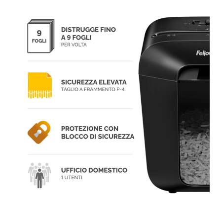 Distruggidocumenti LX 50 - a frammenti - Fellowes - 4406001 - 43859771103 - DMwebShop - 1