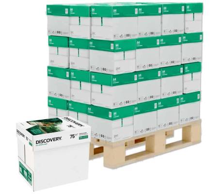 Carta bianca per stampanti multifunzione -  A4 - 75 gr - pallet da 61 scatole - 305 Risme - Discovery - DI75A4-305 - 1