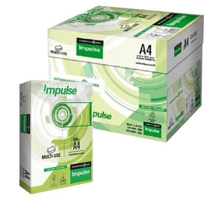 Carta bianca per stampanti multifunzione - A4 - 75 gr - scatole da 5 risme - pallet da 61 scatole - 305 Risme - Rey Impulse - IMPA4-305 - 2