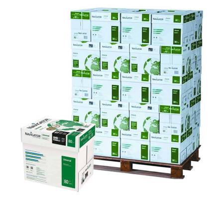 Carta bianca per stampanti multifunzione - A4 - 80 gr - scatole da 5 risme - pallet da 57 scatole - 285 Risme - Navigator - 1