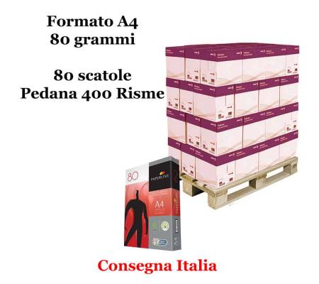 Carta bianca per stampanti multifunzione - A4 - 80 gr - scatole da 5 risme - pallet da 80 scatole - 400 Risme - Paperline - OPA4-400 - DMwebShop