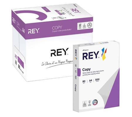 Carta bianca per stampanti ad alta velocita' - A4 - 80 gr - scatole da 5 risme - pallet da 34 scatole - 170 Risme - Rey Copy - REYA480-170 - 2