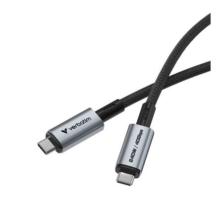 Cavo USB-C a USB-C - 240W - 40 Gbps - 120 cm - Verbatim - 31847 - 23942318477 - DMwebShop - 1